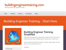 Tablet Screenshot of buildingengineertraining.com